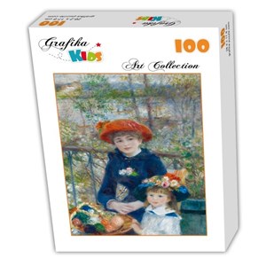 Grafika Kids (00166) - Pierre-Auguste Renoir: "Zwei Schwestern auf der Terrasse, 1881" - 100 Teile Puzzle