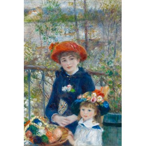 Grafika Kids (00166) - Pierre-Auguste Renoir: "Zwei Schwestern auf der Terrasse, 1881" - 100 Teile Puzzle