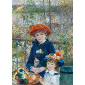 Grafika Kids (00254) - Pierre-Auguste Renoir: "Zwei Schwestern auf der Terrasse, 1881" - 24 Teile Puzzle