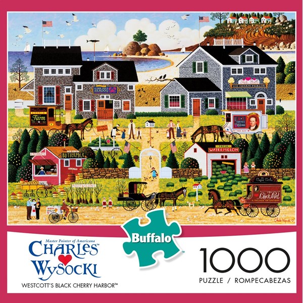 Buffalo Games (11444) - Charles Wysocki: "Wescott's Black Cherry Harbor" - 1000 Teile Puzzle