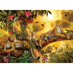 SunsOut (24409) - Jan Patrik Krasny: "Jungle Jaguars" - 500 Teile Puzzle