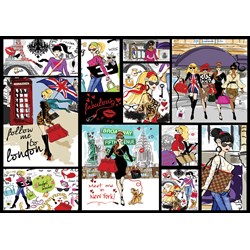 Art Puzzle (4636) - "Fashion Collage" - 1500 Teile Puzzle