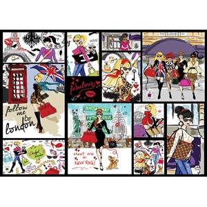 Art Puzzle (4636) - "Fashion Collage" - 1500 Teile Puzzle