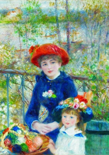 Gold Puzzle (60386) - Pierre-Auguste Renoir: "Zwei Schwestern auf der Terasse" - 1000 Teile Puzzle