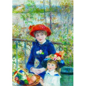 Gold Puzzle (60386) - Pierre-Auguste Renoir: "Zwei Schwestern auf der Terasse" - 1000 Teile Puzzle