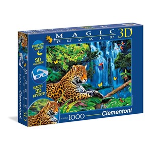 Clementoni (39284) - Howard Robinson: "Jaguar im Dschungel" - 1000 Teile Puzzle