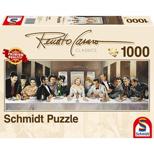 Schmidt Spiele (57291) - Renato Casaro: "Dinner der Berühmten" - 1000 Teile Puzzle