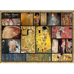 Grafika (T-00049) - Gustav Klimt: "Collage" - 1000 Teile Puzzle