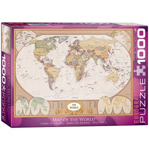 Eurographics (6000-1272) - "Moderne Weltkarte" - 1000 Teile Puzzle