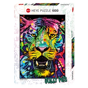 Heye (29766) - "Farbenfroher Tiger" - 1000 Teile Puzzle