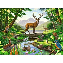Ravensburger (10568) - Chris Hiett: "Woodland Harmony" - 100 Teile Puzzle