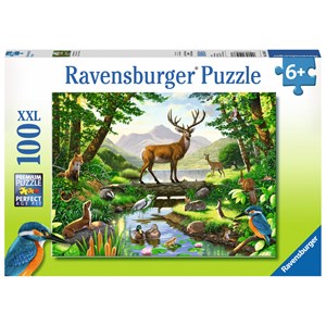 Ravensburger (10568) - Chris Hiett: "Woodland Harmony" - 100 Teile Puzzle