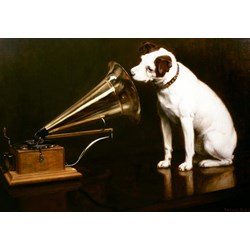 Grafika Kids (00342) - Francis Barraud: "His Master's Voice" - 100 Teile Puzzle