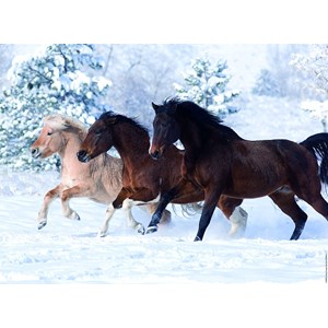 Ravensburger (14140) - "Galopp im Schnee" - 500 Teile Puzzle