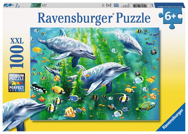 Ravensburger (10605) - "Dolphin Trio" - 100 Teile Puzzle