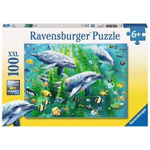 Ravensburger (10605) - "Dolphin Trio" - 100 Teile Puzzle