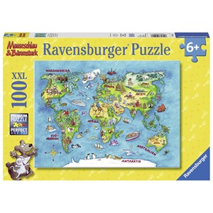 Ravensburger (10595) - "Reise um die Welt" - 100 Teile Puzzle