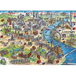 Gibsons (G3402) - Maria Rabinsky: "London Landmarks" - 500 Teile Puzzle