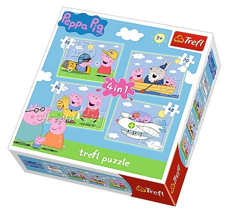 Trefl (34246) - "Peppa Pig" - 35 48 54 70 Teile Puzzle