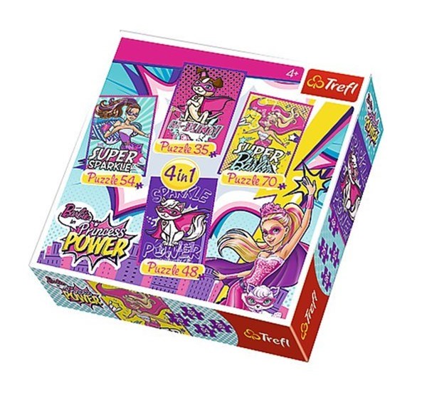 Trefl (34251) - "Barbie und ihre Superfreunde" - 35 48 54 70 Teile Puzzle