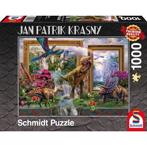 Schmidt Spiele (59336) - Jan Patrik Krasny: "Dinosaurier, Zum Leben erwacht" - 1000 Teile Puzzle