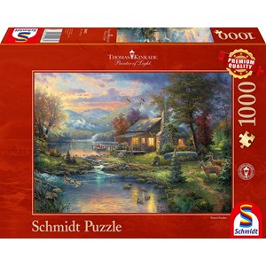 Schmidt Spiele (59467) - Thomas Kinkade: "Im Naturparadies" - 1000 Teile Puzzle