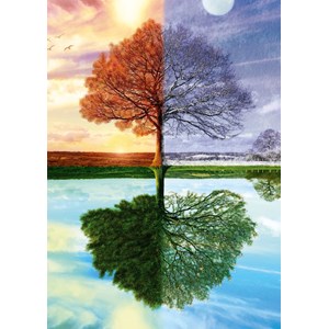 Schmidt Spiele (58223) - "Der Jahreszeiten-Baum" - 500 Teile Puzzle