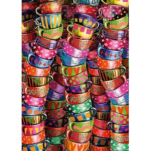 Schmidt Spiele (58228) - "Bunte Tassen" - 500 Teile Puzzle