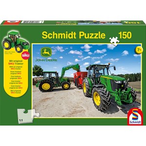 Schmidt Spiele (56045) - "John Deere, Traktoren der 5M Serie" - 150 Teile Puzzle