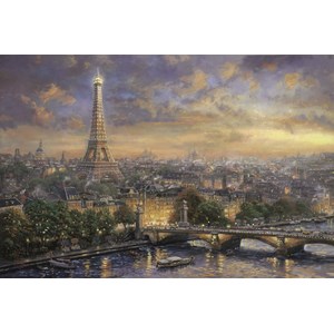 Schmidt Spiele (59470) - Thomas Kinkade: "Paris, Stadt der Liebe" - 1000 Teile Puzzle