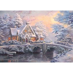 Schmidt Spiele (59468) - Thomas Kinkade: "Frühjahr und Winter in Lamplight Manor" - 1000 Teile Puzzle
