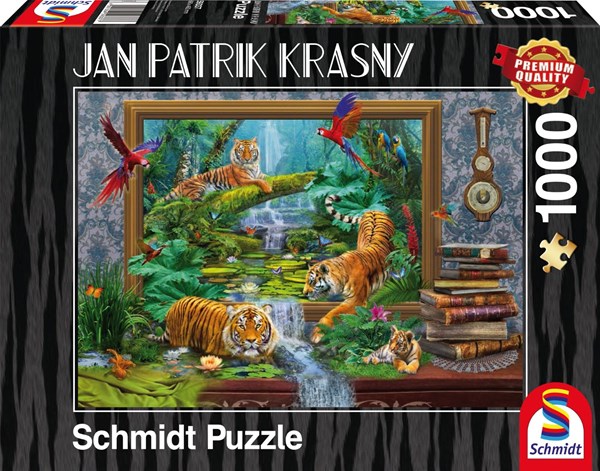 Schmidt Spiele (59337) - Jan Patrik Krasny: "Tiger im Dschungel" - 1000 Teile Puzzle