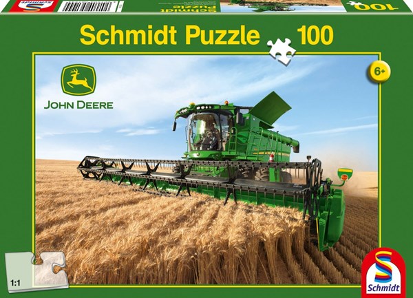 Schmidt Spiele (56144) - "John Deere, Mähdrescher S690" - 100 Teile Puzzle