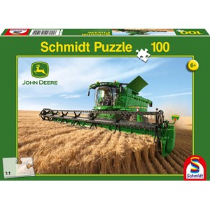 Schmidt Spiele (56144) - "John Deere, Mähdrescher S690" - 100 Teile Puzzle