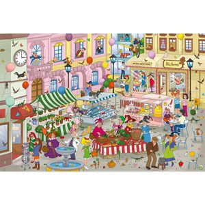 Schmidt Spiele (56150) - "Bibi und der verhexte Markt" - 60 Teile Puzzle