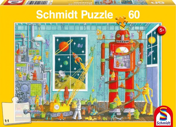 Schmidt Spiele (56159) - "Roboter" - 60 Teile Puzzle