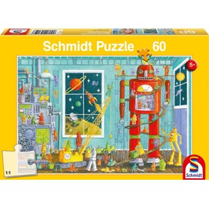 Schmidt Spiele (56159) - "Roboter" - 60 Teile Puzzle