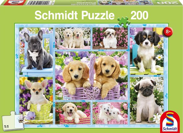 Schmidt Spiele (56162) - "Welpen" - 200 Teile Puzzle