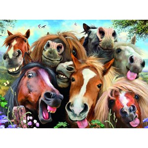 Ravensburger (14695) - "Selfies, Horsing Around" - 500 Teile Puzzle