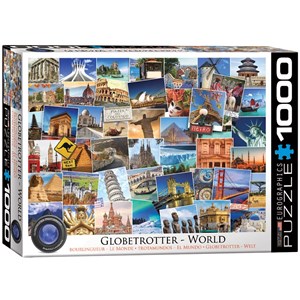 Eurographics (6000-0751) - "Weltreise - Reiseziele der Welt" - 1000 Teile Puzzle