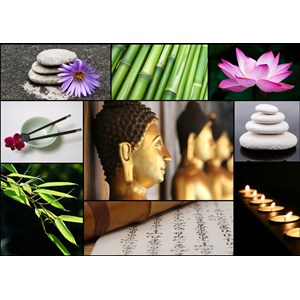 Grafika (T-00044) - "Collage, Pure Entspannung" - 1000 Teile Puzzle