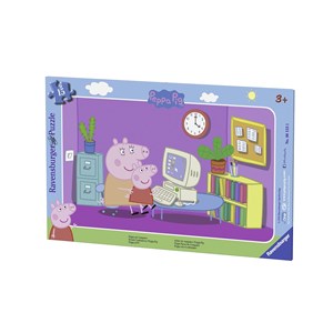 Ravensburger (06123) - "Peppa Pig am Compute" - 15 Teile Puzzle