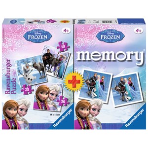 Ravensburger (22311) - "Die Eiskönigin + Memory" - 25 36 49 Teile Puzzle