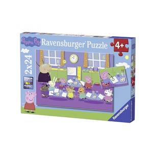 Ravensburger (09099) - "Pegga Pig, Peppa in der Schule" - 24 Teile Puzzle