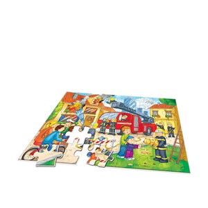 Noris (6060-38000) - "Riesenpuzzle Feuerwehr" - 45 Teile Puzzle