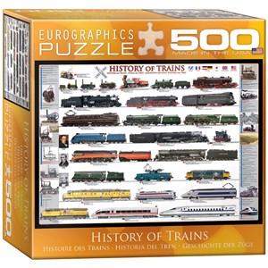 Eurographics (8500-0251) - "Geschichte der Züge" - 500 Teile Puzzle