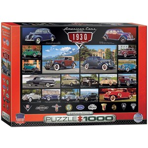 Eurographics (6000-0674) - "Amerikanische Autos der 1930er Jahre" - 1000 Teile Puzzle