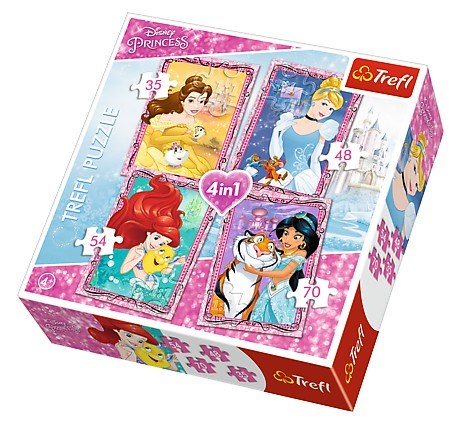 Trefl (34256) - "Disney Princess" - 35 48 54 70 Teile Puzzle