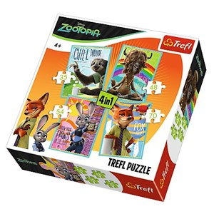 Trefl (34258) - "Zootopia" - 35 48 54 70 Teile Puzzle