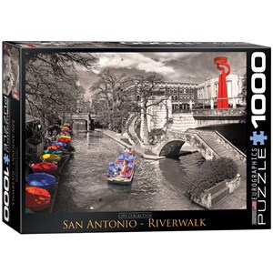 Eurographics (6000-0664) - "Flusslauf in San Antonio" - 1000 Teile Puzzle